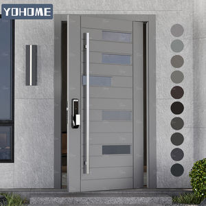 Royaume-Uni Portes d'entrée extérieures sur mesure de haute qualité avec panneau de verre Portes d'entrée en aluminium Porte d'entrée en aluminium gris <span class=keywords><strong>anthracite</strong></span> - Product Image 5
