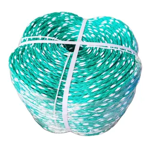 6毫米绿色空心编织绳PE单绳渔业养殖