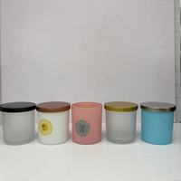 Farbige Mattglas-Kerzengläser mit Metalldeckeln, Individuelles Logo, Leere Zylinder für Duftkerzen, Lebensmittel- und Getränkeverpackungen