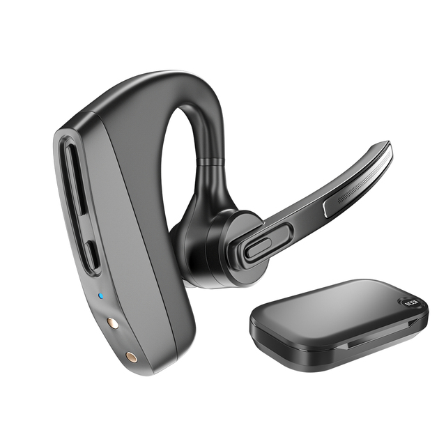 Wholesale QCC3040 Wireless Headset Ear Hook Handsfree Business Earpiece With Noise Canceling Mic Truck Driver Headsets
