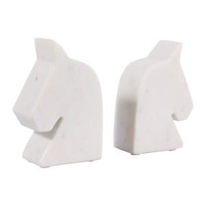Fermalibri a Forma di Testa di Cavallo in Marmo, Decorazione Moderna per Scrivania e Libreria - Product Image 4