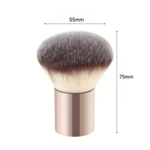 แปรงแต่งหน้าแบบแบน ขนไนลอน ด้ามโลหะ สำหรับเกลี่ยรองพื้นชนิดน้ำและครีม - Product Image 2
