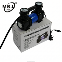Pompe à air portable pour camping-cars, 12V DC, 30mm de diamètre, double cylindre, matériau ABS, 180W, 60L/Min, 150PSI, manomètre à aiguille, directement de l'usine