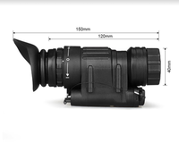 Monoculaire de vision nocturne numérique avancé PVS-14, capteur CMOS, écran LCOS haute définition, 3x28mm, appareil de vision nocturne professionnel