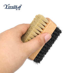 Yinste Double Sided Laundry Brush Wooden Handle Boar Bristles <b>Clothes</b> Shoe <b>Cleaning</b> Brush - Product Image 3