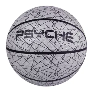 Basketball Oem Basketball Official Custom Logo Size 7 Outdoor Rubber Basketball With Printing Texture