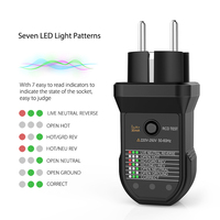 Automatique US/UK/EU 110V-220V prise de lumière électrique prise de terre disjoncteur détecteur de prise testeur CE RoHS certifié ABS