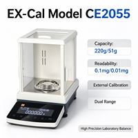 Balance de précision semi-micro à double capacité 220g/51g 0,1mg/0,01mg, calibration externe, balance analytique de laboratoire
