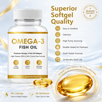 Capsules molles d'huile de poisson à marque privée OEM avec saveur naturelle de citron, 60 gélules pour le bien-être quotidien des adultes