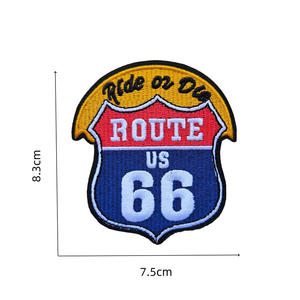 Badge brodé personnalisable Route 66 américaine <span class=keywords><strong>Harley</strong></span> Davidson pour vêtements, sac à dos, décoration de poitrine - Product Image 5