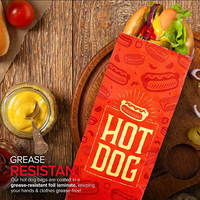 Sac d'Emballage Personnalisé Jetable en Feuille d'Aluminium Ingraissable de Qualité Restauration pour Burgers et Hot-Dogs de Fast-Food
