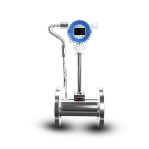 Débitmètre numérique pour air comprimé, gaz et eau, en acier inoxydable SS304 SS316L, PN40 bars, avec raccord à bride fileté, OEM - Product Image 1