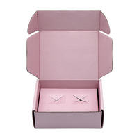 Boîte d'expédition rose mat haut de gamme au design unique, boîte pliante en carton ondulé personnalisée pour emballage de bougies avec insert