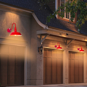 现代风格23英寸鹅颈壁灯防水多色选择庭院走廊门阳台装饰 - Product Image 6