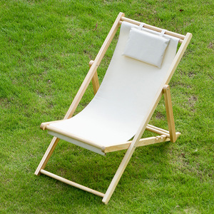 Silla de Playa Plegable de Madera Ajustable con Logotipo Personalizado al por Mayor - Product Image 2