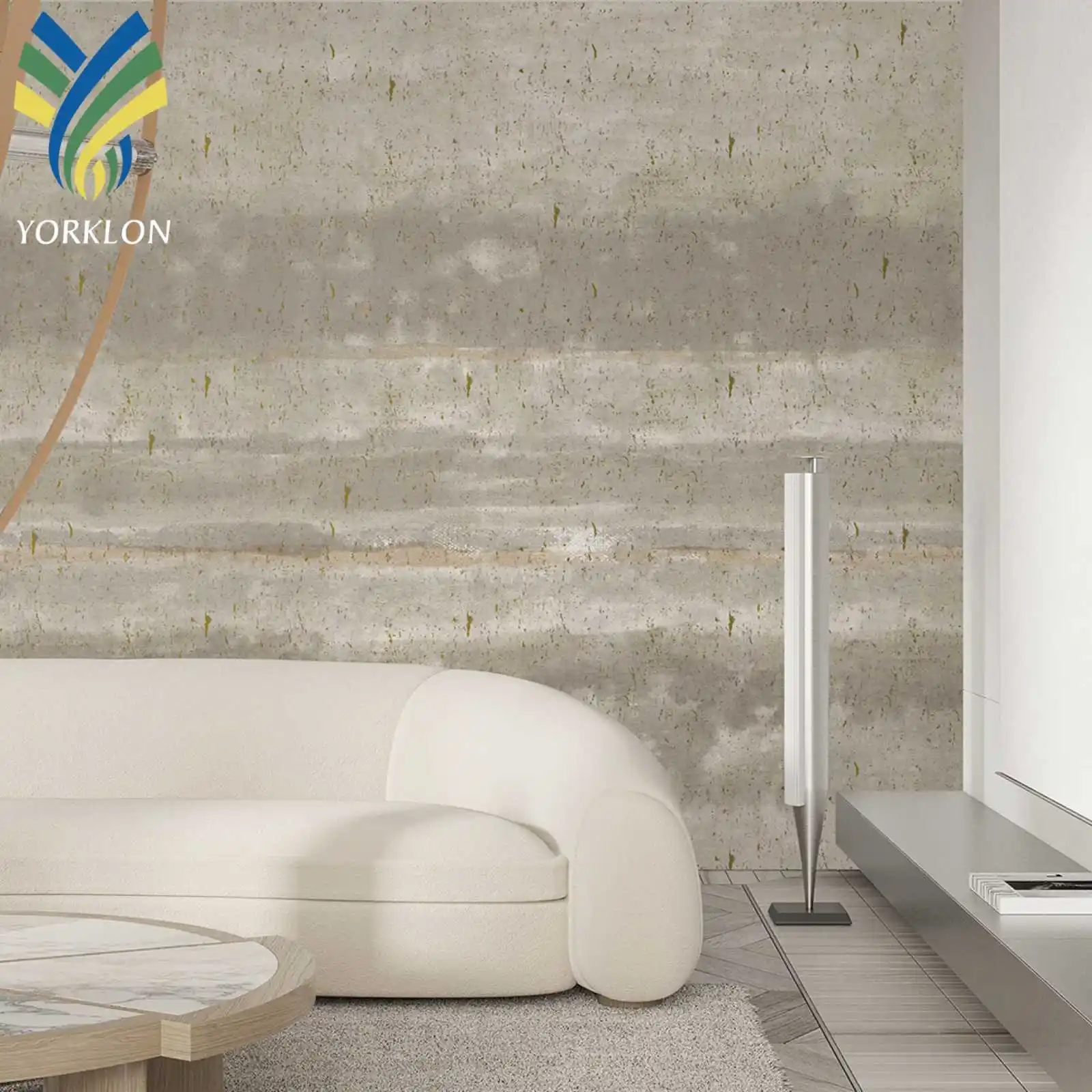YF-CN 7 Kustom Baru Kertas Dinding Rumah Alami Bertekstur Interior Kamar Tidur 3D Wallpaper untuk Dinding Mural