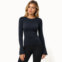 Imogen – Pull tricoté plat à manches longues pour femme, coupe ajustée, personnalisable (OEM & ODM), vêtements féminins en maille de haute qualité