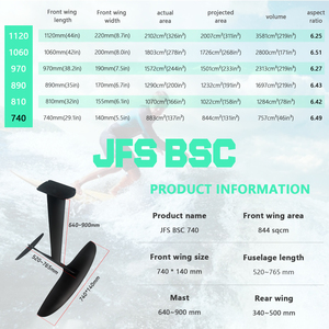 JFS Advanced BSC 740 Carbon Fiber Hydrofoil 844 Sq Area Lightweight for All-Around SUP With Customized Logo JFS BSC 740 Jfs-Axis - Product Image 4