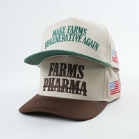 Fabricant de casquette de baseball personnalisée à 5 panneaux en broderie 3D structurée Casquette de baseball en tissu Oxford à pois et motif de fruits deux tons avec logo personnalisé