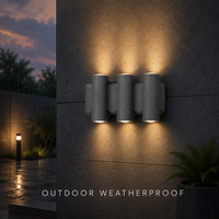 Applique murale extérieure moderne LED 10W étanche IP65 en aluminium moulé sous pression, éclairage haut et bas pour villa de luxe et façade de jardin