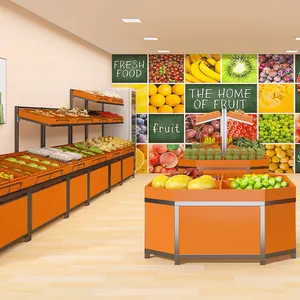 Высококачественная полка для супермаркетов, полки для фруктов, стеллаж для овощей