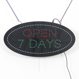 Toàn Bộ bán 9*19 inch <span class=keywords><strong>LED</strong></span> mở 7 ngày dấu hiệu, <span class=keywords><strong>LED</strong></span> trong nhà cao sáng hoạt hình ánh sáng cửa hàng treo trên dấu hiệu - Product Image 3