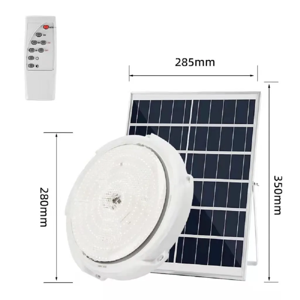 Dekoratif kapalı güneş enerjisi ışıkları taşınabilir ev güneş enerjisi sistemi kiti beyaz tavan ışık