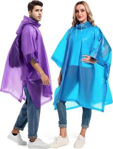 Ponchos <span class=keywords><strong>de</strong></span> <span class=keywords><strong>Lluvia</strong></span> Reutilizables para Adultos - Impermeables <span class=keywords><strong>de</strong></span> Emergencia Resistentes con Capucha y Cordón Ajustable - Product Image 4
