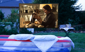 80 Inch 16:9 Di Động Chống Nhăn Trong Nhà Màn Hình Chiếu Ngoài Trời Hai Mặt Với Chân Đế - Product Image 6