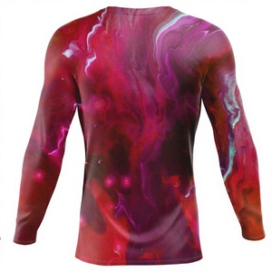 เสื้อรัดรูปสำหรับใส่ว่ายน้ำแขนยาวของผู้หญิงเสื้อรัดรูปสำหรับใส่ UPF50ผ้าสแปนเด็กซ์พิมพ์ซับลิเมชันเสื้อแห้งเร็ว - Product Image 2