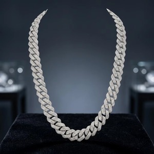 <b>Top</b> Selling Moissanite 925 Sterling <b>Silver</b> Diamond Necklace Fine Jewelry Chain for <b>Women</b> for Wedding Engagement For Sale - Product Image 2