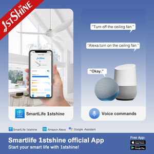 พัดลมเพดาน LED 1stshine แรงลมสูง ขนาด 52 นิ้ว ใบพัดพลาสติก สีขาว พร้อมระบบควบคุมอัจฉริยะ - Product Image 6