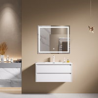 YIDA Prima Modern Euro Style Driftwood Double Sink Plywood Solid Wood Smart Mirror Copper Ceramic Hotel Use Bathroom Vanity.