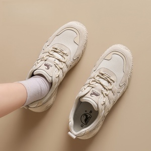 Women's New Genuine Leather Casual Anti-Slip Flat <b>Heel</b> Shoes Non-Tiring Feet Sports Lace-Up Single Shoes for Women All Seasons - Product Image 2