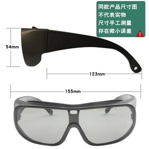 Lunettes de sécurité laser, monture noire, verres de 2 mm, transmission lumineuse de 70 %, protection contre les rayonnements lumineux, origine Shenzhen, TC-YJ-1120 - Product Image 2