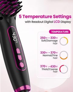 Cheap Electric Hair Heating <b>Brush</b> Hot Straightener <b>Curly</b> Comb Wet Dry Hair Detangler <b>Brush</b> Ceramic Home Salon Hair Comb <b>Brush</b> - Product Image 4