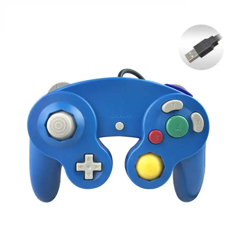 USB Wired Gamepad Game Controller จอยสติ๊กสำหรับ GameCube สำหรับ PC/Mac USB เกมคอนโทรลเลอร์อุปกรณ์เสริม