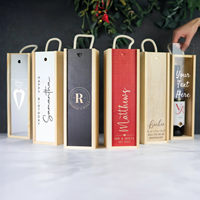 Boîte de rangement à vin rectangulaire en bois - Style vintage, matériaux recyclés, design personnalisable, cadeau de Noël