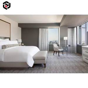 مجموعة أثاث غرف فنادق بتصميم حديث مجموعات غرف نوم من لوح علوي سرير خشبي بحجم كينج للبيع بالجملة غرفة نوم للمنزل الجديد TT/LC