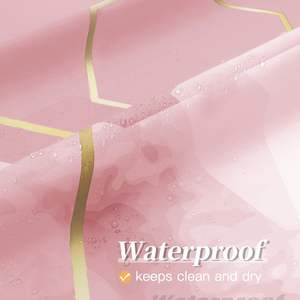 Modern Brown Grey 3D Geometric Art Shower <b>Curtain</b> <b>for</b> <b>Bathroom</b> Waterproof Bath Decor with Hooks Technology in Stock - Product Image 3