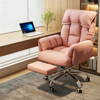 Chaise de bureau ergonomique avec dossier et accoudoirs, chaise de jeu pivotante réglable en hauteur, confortable pour les longues sessions assises