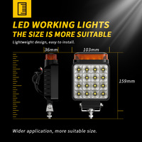 Nueva Lámpara de Trabajo LED de 12V y 4 Pulgadas con Certificación E-mark ECE, Luz de Advertencia Intermitente Ámbar, Resistente al Agua IP67, Ajuste Universal para Excavadora