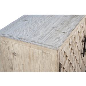 Buffet de rangement en bois de style Mid-Century Modern pour salon, meuble de rangement domestique avec base en fer - Product Image 4