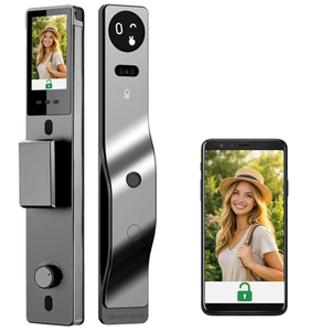 Serrures de porte intelligentes avec reconnaissance biométrique automatique AI, carte RFID, application Wi-Fi, combinaison de reconnaissance faciale 3D, empreinte digitale et caméra - Product Image 1