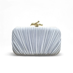 Sac de soirée plissé simple de style européen et américain, couleur unie, sac pliable, sac bandoulière polyvalent, pochette pour femme - Product Image 2