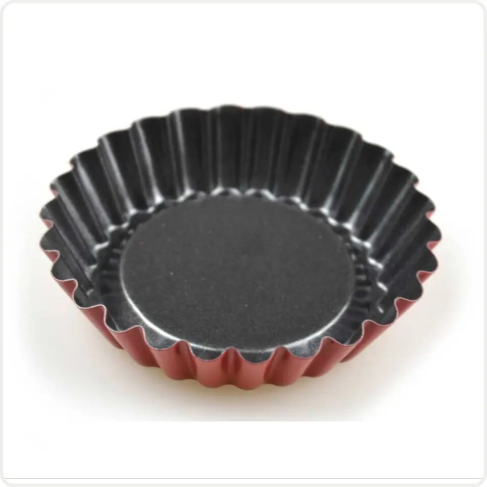 Hot Koop Wave Curve Carbon Staal Bakken Diy Groothandel Ronde Vorm Traditionele Gecanneleerd Tart Pan