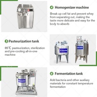 Mini usine de traitement laitier utilisée pour le yaourt lait crème professionnel petit Uht 50l faire prix de la ligne de production de la Machine