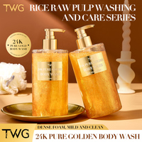 TWG RTS 24K Pure Golden Body Wash, gel douche nourrissant et hydratant, parfum longue durée, gel douche blanchissant