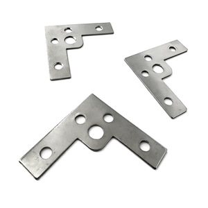 Metal L-Shaped Corner <b>Bracket</b> <b>90</b>-<b>Degree</b> Reinforced Joint Silver Five Hole Connectors For Frame Support - Product Image 2