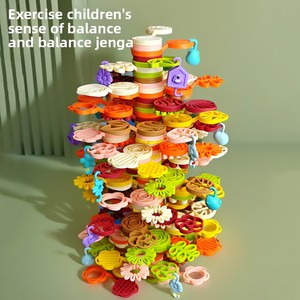 Lumières éducation précoce pensée formation équilibre blocs de construction <span class=keywords><strong>en</strong></span> plastique bricolage empilage <span class=keywords><strong>musique</strong></span> arbres enfants Puzzle jouets - Product Image 4